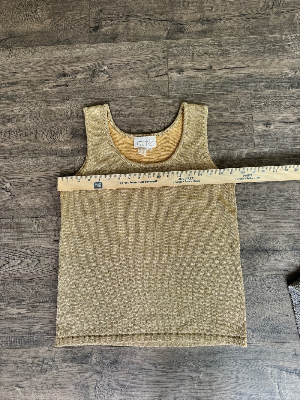 Cache Metallic Gold Knit Tank - Picture 2 of 5